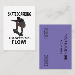 Carte De Visite Skateboard Aller Avec Le Patinage En Flux