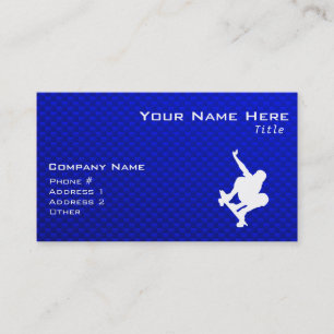 Carte De Visite Skateboarding bleu