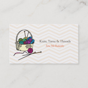 Carte De Visite Skein Crochet Tricot artisanal