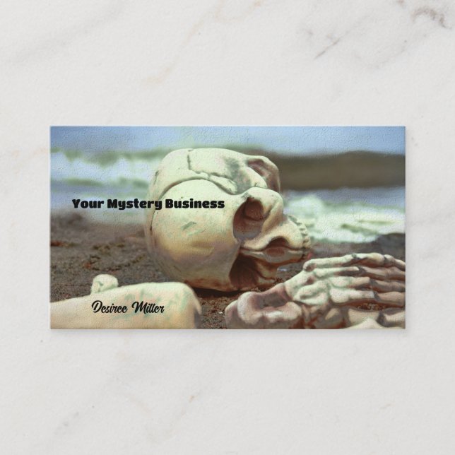 Carte De Visite Skeleton On Beach (Devant)