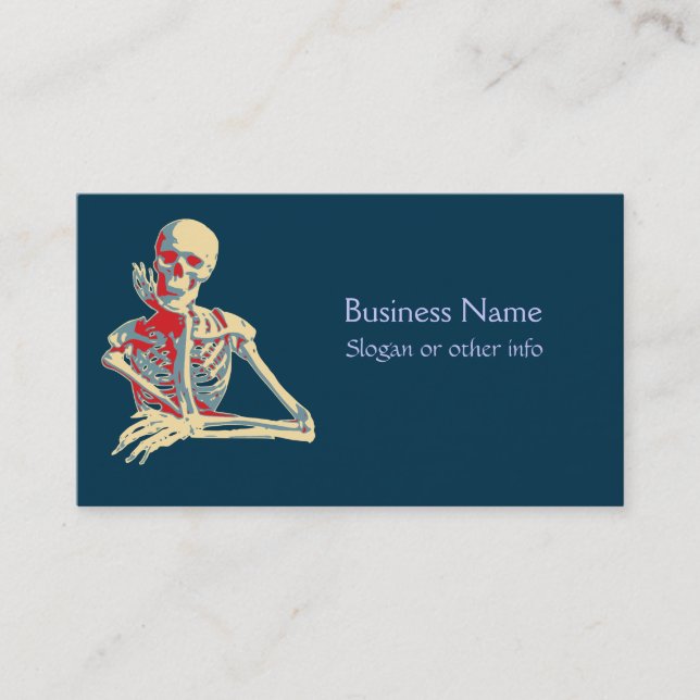 Carte De Visite Skeleton rétro (Devant)