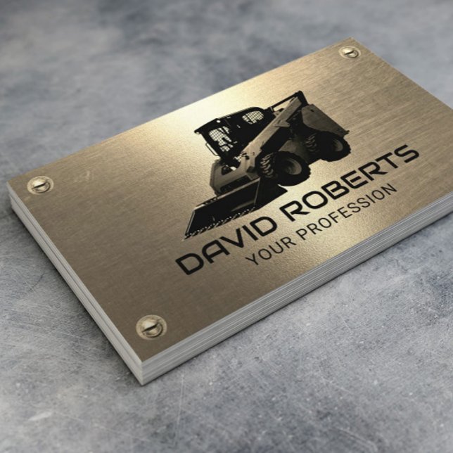 Carte De Visite Skid Steer Conducteur d'équipement de construction (Créateur téléchargé)