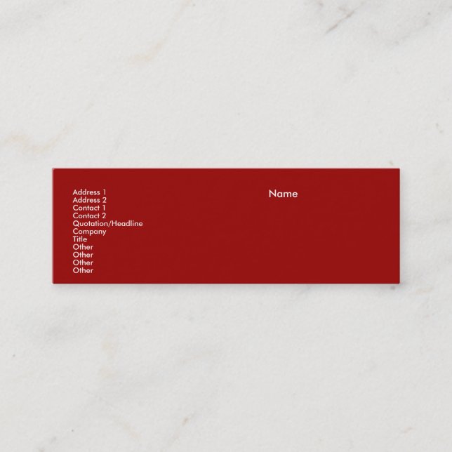 Carte de visite Skinny (Devant)