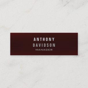 Carte de visite Skinny Professional Dark Red Manag