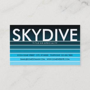 Carte De Visite SKYDIVE aqua swatch