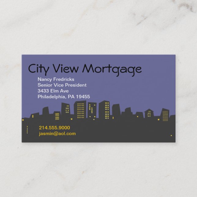 CARTE DE VISITE SKYLINE CITYSCAPE (Devant)