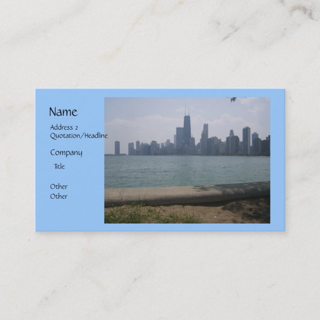 Carte de visite Skyline de Chicago (Devant)