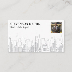 Carte De Visite Skyline Ville Immobilier Image de l'agent