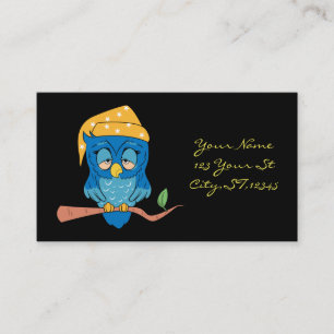 Carte De Visite Sleepy Owl Thunder_Cove