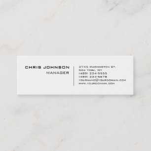 Carte de visite Slim White Charming Manager