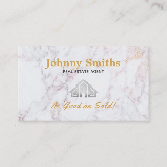 Carte De Visite Slogans d'agent immobilier (Devant)