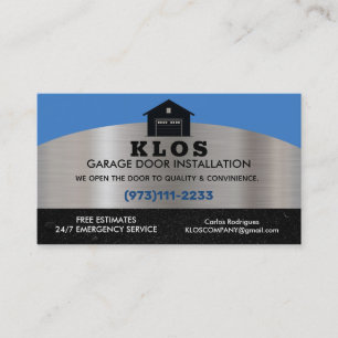 Carte De Visite Slogans de portes de garage