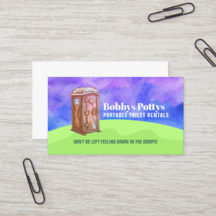 Carte De Visite Slogans de toilettes portables