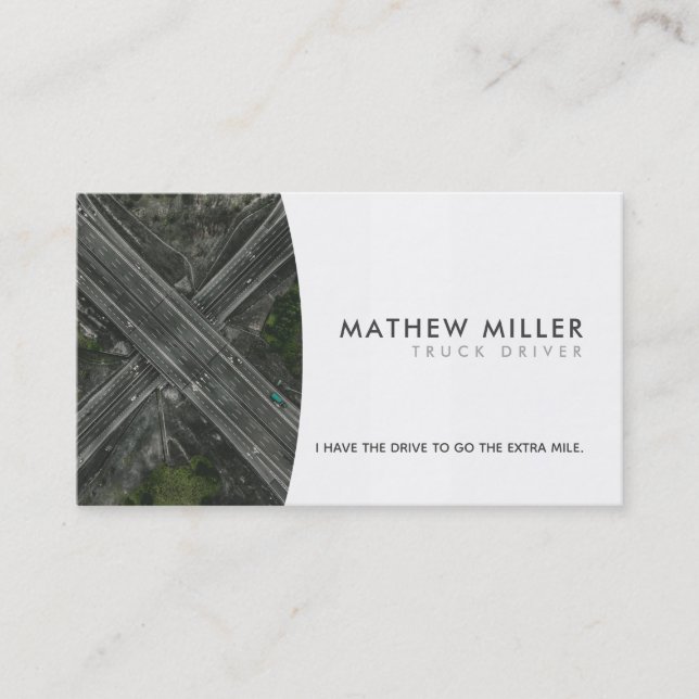 Carte De Visite Slogans des chauffeurs de camion (Devant)