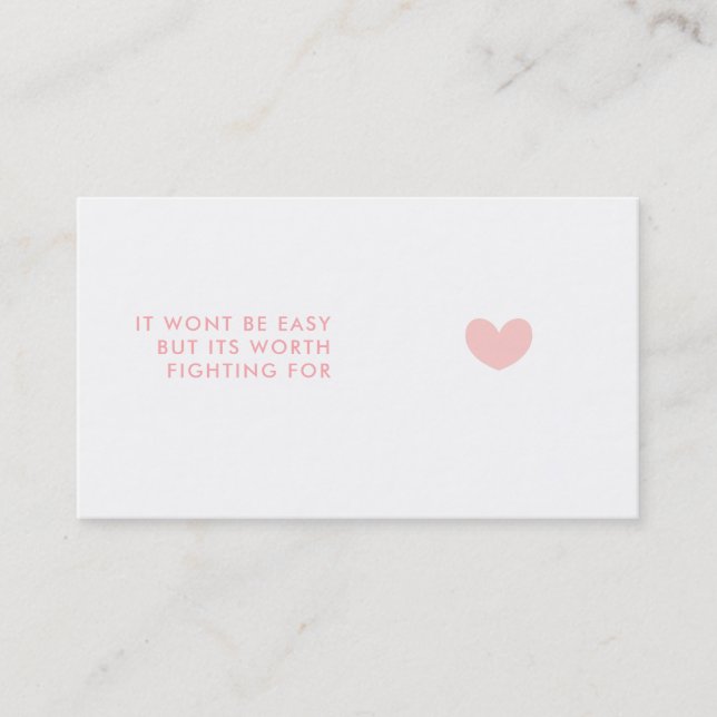 Carte De Visite Slogans, thérapeute du mariage (Devant)