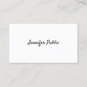 Carte De Visite Smart Modèle Élégant Script à main Moderne Cute To