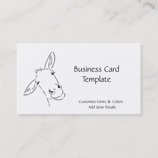 Carte De Visite Smiling logo Donkey Business Card (Devant)