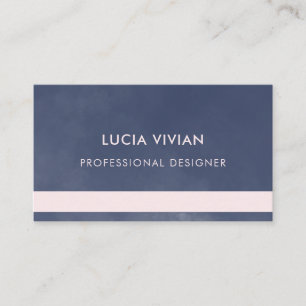 Carte De Visite Smokey Navy Blue Minimaliste moderne Professionnel