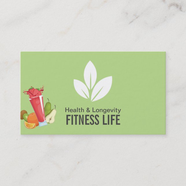 Carte De Visite Smoothie de la santé (Devant)