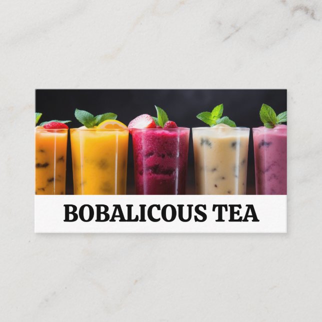 Carte De Visite Smoothies aux fruits assorés (Devant)