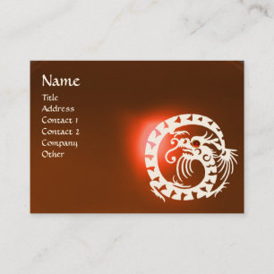 Carte De Visite SNAKE DRAGON AGATE orange jaune rouge rouge