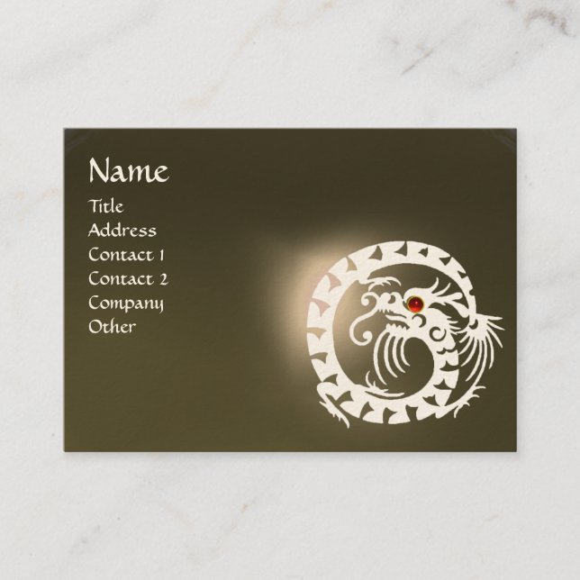 Carte De Visite SNAKE DRAGON AGATE violet blanc rouge gris (Devant)