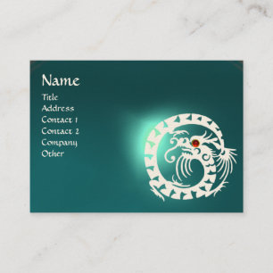 Carte De Visite SNAKE DRAGON AQUAMARINE bleu blanc rouge