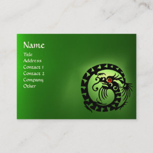 Carte De Visite SNAKE DRAGON EMERALD vert noir rouge rose