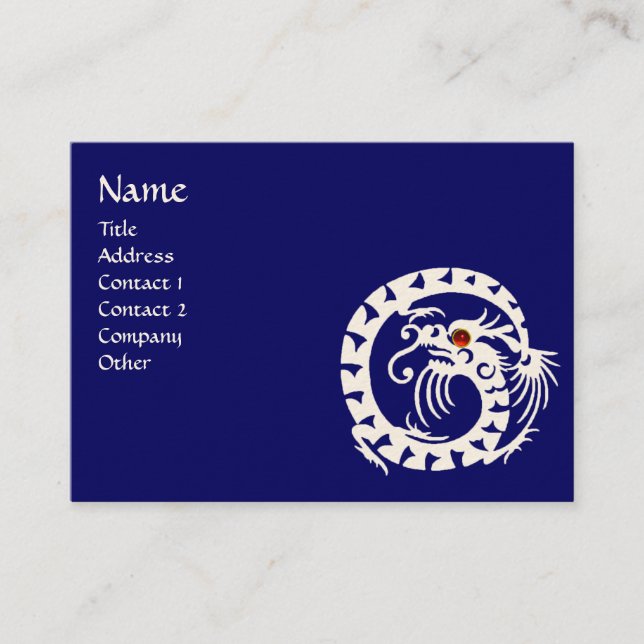 Carte De Visite SNAKE DRAGON RUBY bleu blanc rouge (Devant)