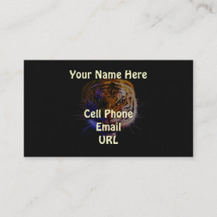 Carte De Visite Snarling Bengale Tiger Big Cat Wildlife Art