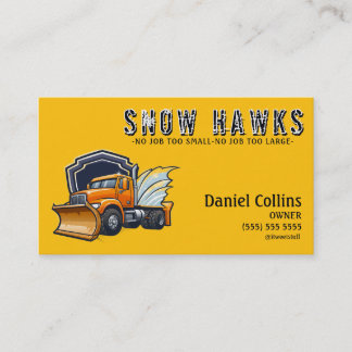 Carte De Visite Snow Plowing Business Card