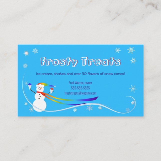 Carte De Visite Snowman (Devant)