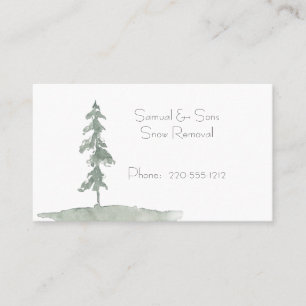 Carte De Visite Snowy Tree Winter Scène