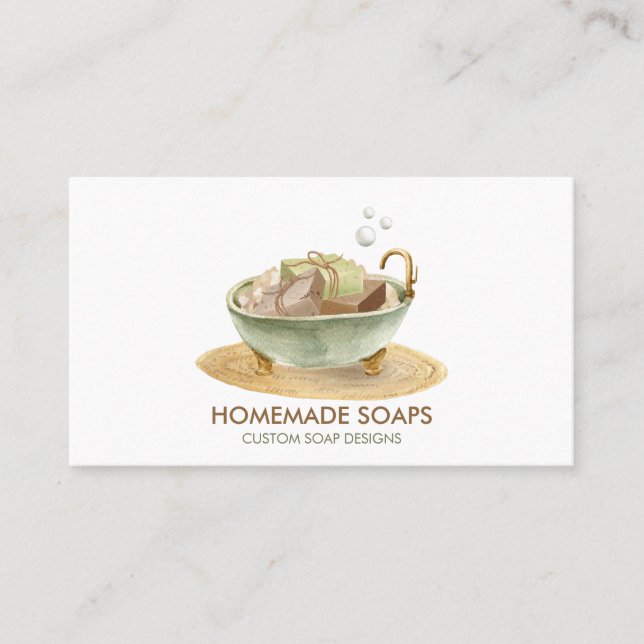 Carte De Visite Soap Bathtub boho logo (Devant)