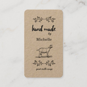 Carte De Visite Soap de lait de chèvre artisanal rustique