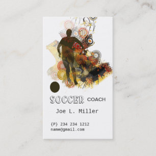 Carte De Visite Soccer sportif à la tête d'un ballon Vecteur urb