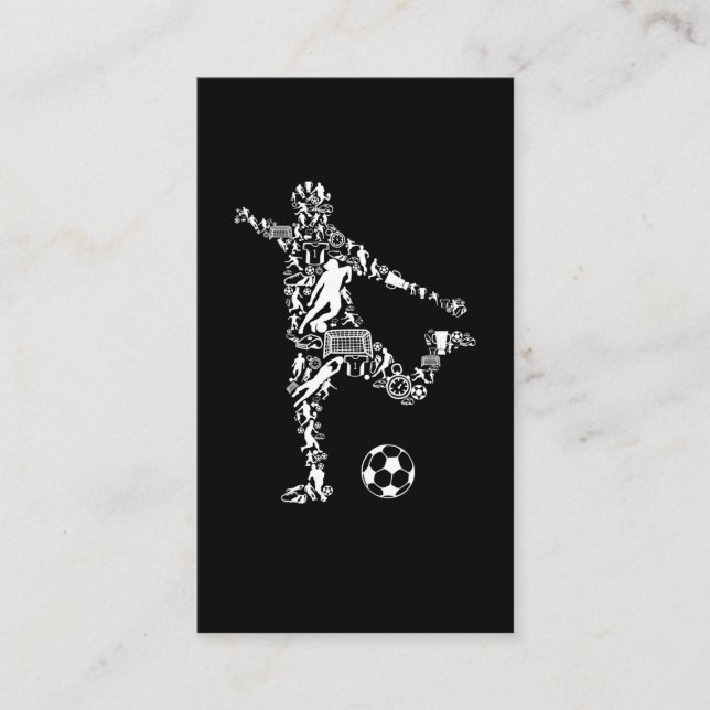 Carte De Visite Soccer Symboles Scorer Soccer Joueur (Devant)