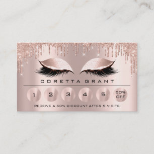 Carte De Visite Social de rose de cil d'Esthetician de maquillage