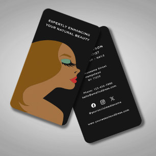 Carte De Visite Social Media Coiffeur maquillage Artiste Beauticie