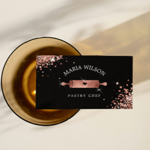 Carte De Visite Social Media Icons Pâtisserie Chef boulangerie Rol