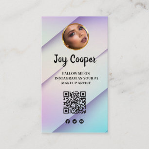 Carte De Visite Social Media, Instagram Photo Collage Suivez-Moi
