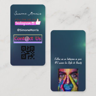 Carte De Visite Social Media QR Code -Photographies
