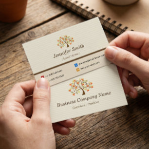 Carte De Visite Social Worker - Symbole d'arbre élégant
