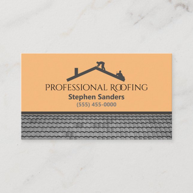 Carte De Visite Société de construction de toitures professionnell (Devant)