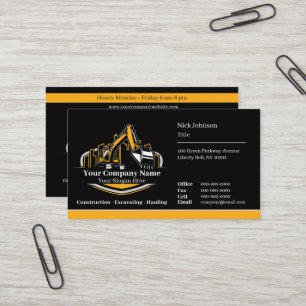 Carte De Visite Société de construction d'équipement lourd profess