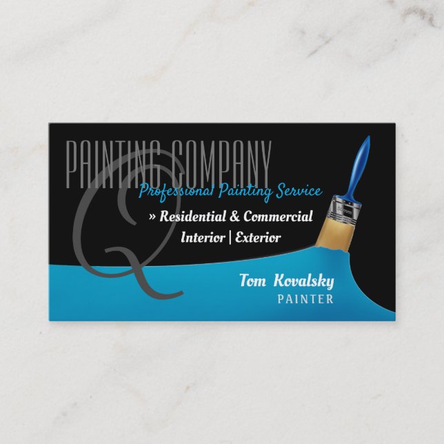 Carte De Visite Société de peinture | Sky Blue professionnel (Devant)