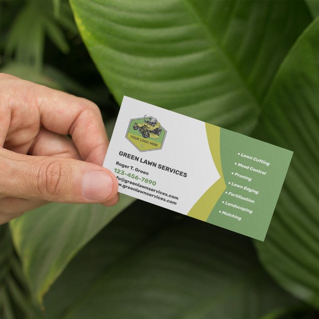 Carte De Visite Société de services de pelouse (Créateur téléchargé)