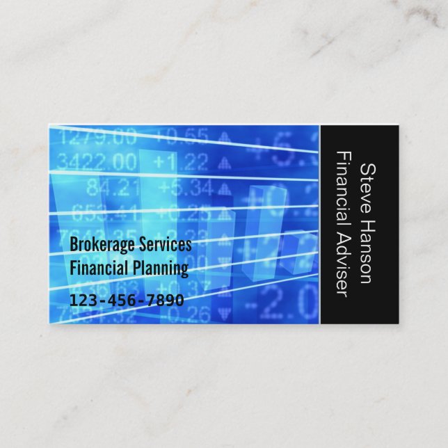 Carte De Visite Société de services financiers (Devant)