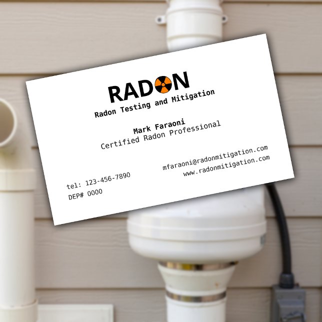 Carte De Visite Société d'essais et d'atténuation du radon (Créateur téléchargé)