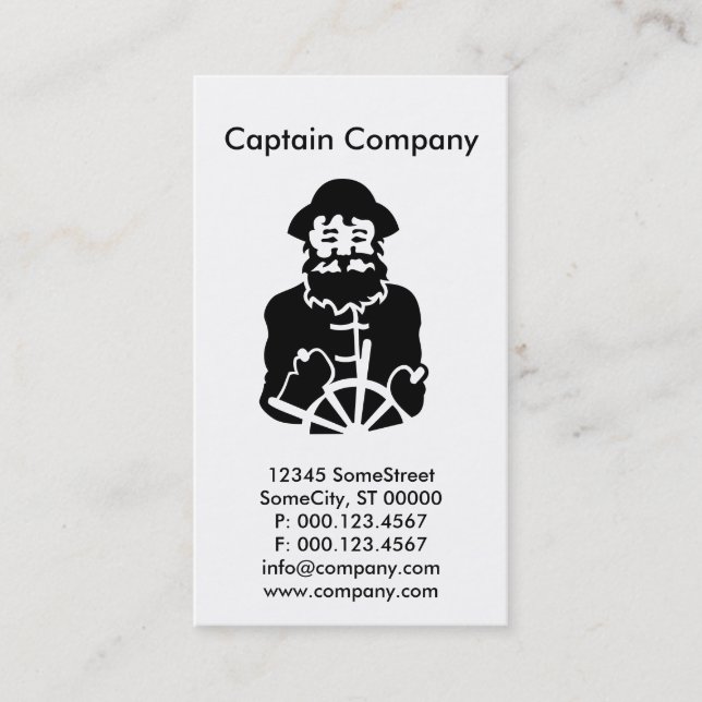 Carte De Visite société faite sur commande de capitaine (Devant)